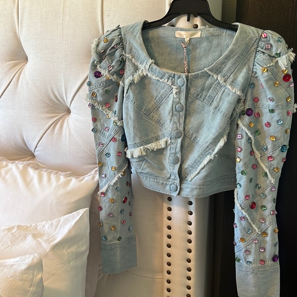 COPY - LoveShackFancy Eleora crop jacket - Picture 2 of 8